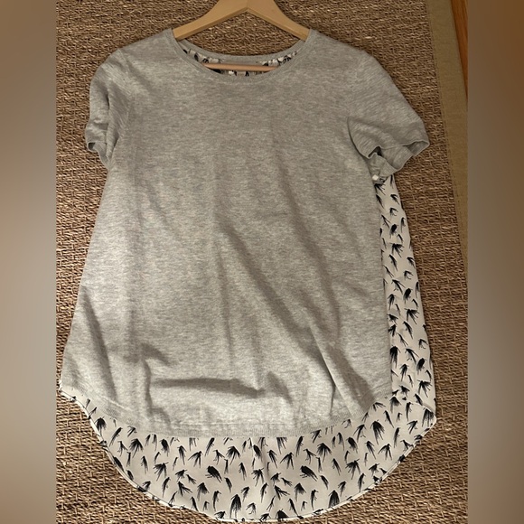 LOFT Tops - Loft Mixed Media Bird Top